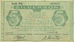 Netherlands - 5 Gulden 1944 Zilverbon (Mev. 22-1d / AV 17.1b.3) - zonder No. voor serienummer - F/ZF