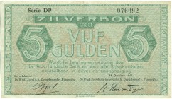 Netherlands - 5 Gulden 1944 Zilverbon (Mev. 22-1d / AV 17.1b.3) - ZONDER No. - ZF/PR