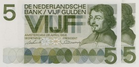 Netherlands - 5 Gulden 1966 Vondel I (Mev. 23-1a / AV 18.1a) - UNC / Totaal 2 stuks
