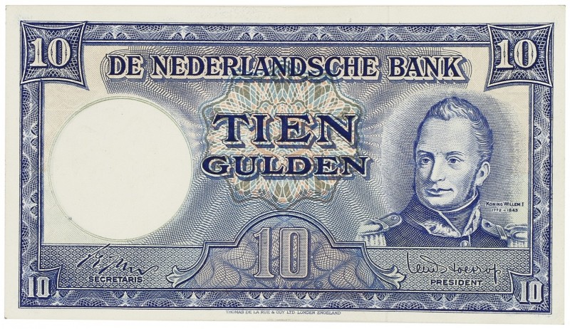 Netherlands - 10 Gulden 1949 Willem I Molen (Mev. 47-1 / AV 35A.1a) - PR