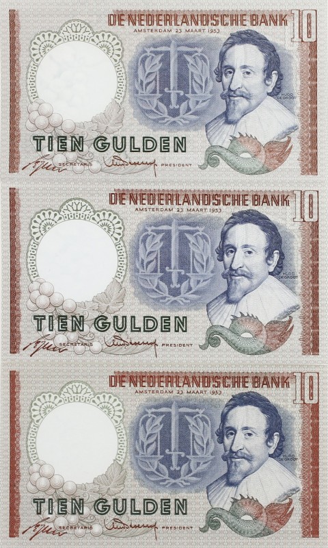 Netherlands - 10 Gulden 1953 Hugo de Groot (Mev. 48-1a, 48-1aa en 48-1b / AV 36....