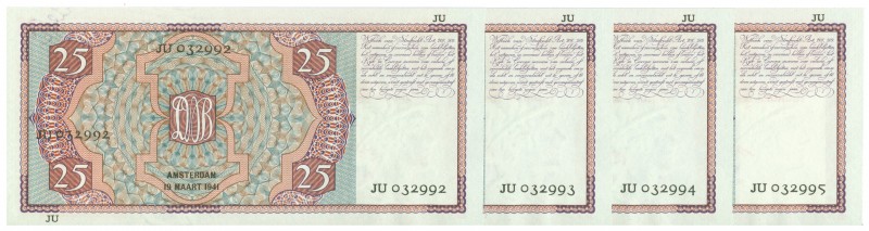 Netherlands - 25 Gulden 1931 Mees (Mev. 76-2 / AV 48.2d) - UNC / Totaal 4 stuks ...