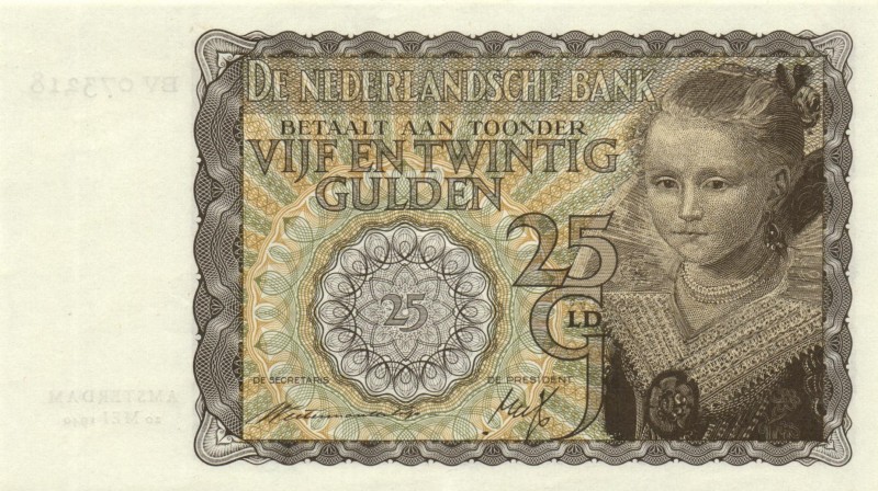 Netherlands - 25 Gulden 1940 Prinsesje I (Mev. 77-1 / AV 49.1) - PR/UNC