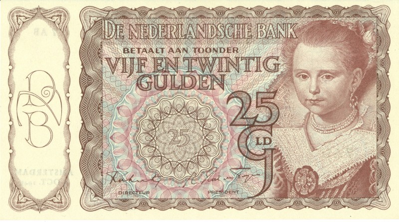 Netherlands - 25 Gulden 1943 I Prinsesje II (Mev. 78-1a / AV 50.1a) - UNC