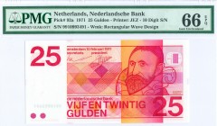 Netherlands - 25 Gulden 1971 Sweelinck met 10 cijfers (Mev. 84-1 / AV 56.1b.2) - UNC - in PMG Gem Uncirculated 66 EPQ