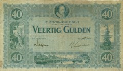 Netherlands - 40 Gulden 1921 Prins Maurits (Mev. 93-1b / AV 61.1b) - # AN 18750 - FR