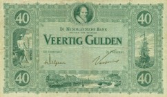 Netherlands - 40 Gulden 1921 Prins Maurits (Mev. 93-1b / AV 61.1b) - # AS 75616 - F/ZF