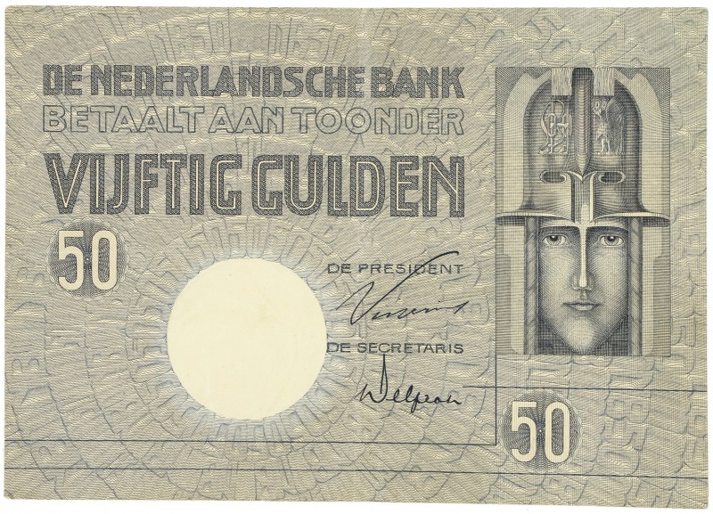 Netherlands - 50 Gulden 1929 Minerva (Mev. 96-1b / AV 64.1b) - ZF+