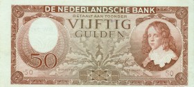 Netherlands - 50 Gulden 1945 Stadhouder Willem III (Mev. 99-1 / AV 67.1 / PL82) - ZF+