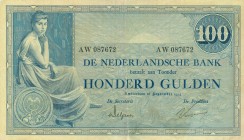 Netherlands - 100 Gulden 1921 Grietje Seel (Mev. 116-2 / AV 80.1b.2) - FR