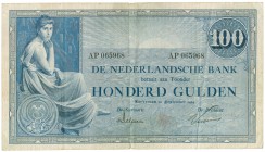 Netherlands - 100 Gulden 1921 Grietje Seel (Mev. 116-2 / AV 80.1b.2) - F/ZF