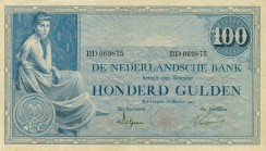 Netherlands - 100 Gulden 1921 Grietje Seel (Mev. 116-3a / AV 80.1b.3)- Serie BD - ZF-