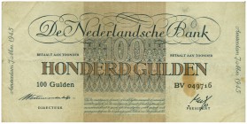 Netherlands - 100 Gulden 1945 Geldzuivering (Mev. 119-1a / AV 83.1b) - Handtekening Trip door 'PRESIDENT' - ZF-