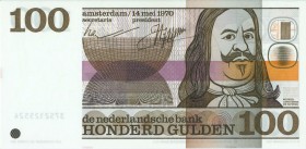 Netherlands - 100 Gulden 1970 De Ruyter (Mev. 122-1 /AV 86.1b.2) - UNC-