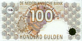 Netherlands - 100 Gulden 1992 Steenuil (Mev. 124-1a / AV 88.1a) - laag serienummer 0004 - UNC