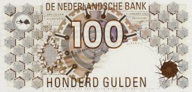 Netherlands - 100 Gulden 1992 Steenuil (Mev. 124-1b / AV 88.1d) - UNC