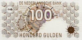 Netherlands - 100 Gulden 1992 Steenuil (Mev. 124-1b / AV 88.1d) - UNC