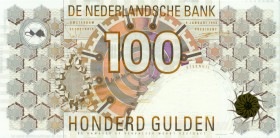 Netherlands - 100 Gulden 1992 Steenuil (Mev. 124-1b / AV 88.1d) - UNC