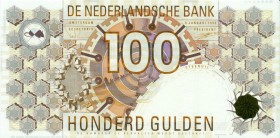 Netherlands - 100 Gulden 1992 Steenuil (Mev. 124-2a / AV 88.1b) - UNC