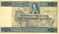 Netherlands - 500 Gulden 1930 'Stadhouder Willem III' (Mev. 143-1 / AV 101.1) - kleine (gerepareerde) scheurtjes bovenrand / tear repairs upper margin...