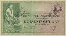 Netherlands - 1000 Gulden 1926 Grietje Seel (Mev. 152-2 /AV 106A.2 / PL 124.b) - Buiten omloop gestempeld - ZF-