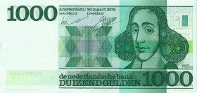 Netherlands - 1000 Gulden 1972 Spinoza (Mev. 155-1 / AV 109.2 / PL128.c) - uniforme snijtekens - UNC