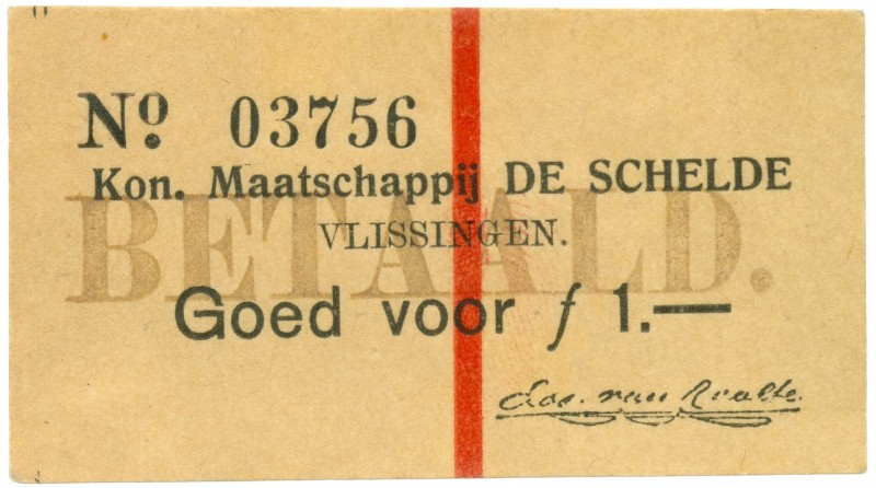 Netherlands - Noodgeld - Vlissingen - Particulier noodgeld WO I - Kon. Maatschap...