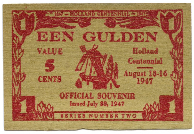 Netherlands - Reclame- en fantasiebiljetten - 1 Gulden - 5 Cents Holland Centenn...