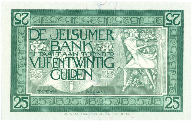 Netherlands - Testbiljetten en drukproeven - 25 Gulden 19XX in groen 'Jelsumer B...