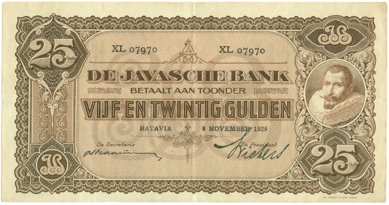 Dutch Indies - 25 Gulden 8+12 november 1929 J.P. Coen (P. 71c / H-128c / PLNI22....