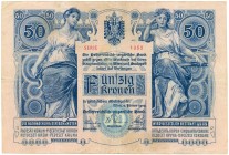World Banknotes - Austria - 50 Kronen 2.1.1902 seated women (P. 6) - F/VF