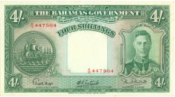 World Banknotes - Bahamas - 4 Shillings L. 1936 (P. 9e) - Kinge George VI - XF