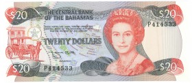 World Banknotes - Bahamas - 20 Dollars L1974 (1984) Queen Elizabeth II (P. 47b) - sign. James H. Smith - UNC