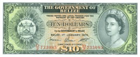 World Banknotes - Belize - 10 Dollars 1.1.1976 Queen Elizabeth II (P. 36c) - UNC