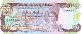 World Banknotes - Belize - 10 Dollars 1980 Queen Elizabeth II (P. 40a) - UNC
