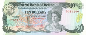 World Banknotes - Belize - 10 Dollars 1.7.1983 Queen Elizabeth II (P. 44a) - a.UNC/UNC