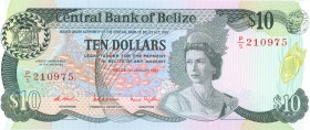 World Banknotes - Belize - 10 Dollars 1.1.1987 Queen Elizabeth II (P. 48a) - UNC