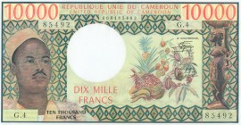 World Banknotes - Cameroun - 10.000 Francs ND (1978-81) Pres. Ahidjo (P. 18b) - UNC