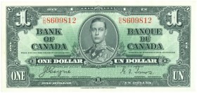 World Banknotes - Canada - 1 Dollar 2.1.1937 King George VI (P. 58e) - a.UNC