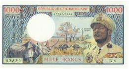 World Banknotes - Central African States - 1000 Francs ND (1974) Pres. Bokassa (P. 2) - a.UNC
