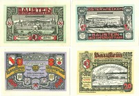 World Banknotes - Deutschland - Notgeldscheine - Osterwieck 20, 50, 100, 500 Mark 1922 Glaceleder weiss (Grab. 351, 354, 360, 361) - Total 4 pcs. - VF...