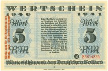 World Banknotes - Deutschland - Notgeldscheine - Winterhilfswerk Des Deutschen Volkes 1940/44. 50 Pfennig, 1 Mark (3x), 5 Mark (2x), 10 Mark (2x) - To...