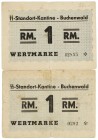 World Banknotes - Deutschland - Konzentrationslagergeld II. Weltkrieg - Buchenwald SS Standort-Kantine - 1 Reichsmark ND (ca. 1944) w/o Aussenkommando...