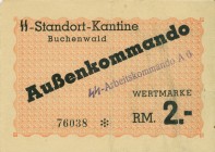 World Banknotes - Deutschland - Konzentrationslagergeld II. Weltkrieg - Buchenwald SS Standort-Kantine - 2 Mark ND (ca. 1944) Aussenkommando with over...