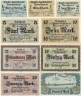 World Banknotes - Deutschland - Selbständiger deutscher Gebiete - Memelgebiet - ½ Mark - 100 Mark 22.2.1922 (P. 1-9) - complete series, 100 Mark with ...