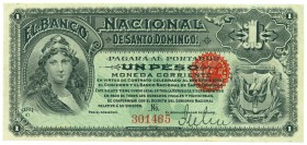 World Banknotes - Dominican Republic - 1 Peso ND (1889) Liberty at left (P. S131r) - remainder - a.UNC