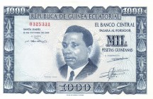 World Banknotes - Equatorial Guinea - 1000 Pesetas Guineanas Franciso Macia 12.10.1969 (P. 3) - UNC