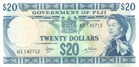 World Banknotes - Fiji - Government of Fiji - 20 Dollars ND (1969) - Queen Elizabeth II (P. 63a) - sign. Ritchie + Barnes - VF/XF