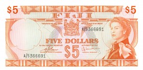 World Banknotes - Fiji - Central Monetary Authority - 5 Dollars ND (1974) - Queen Elizabeth II (P. 73c) - sign. Barnes + Tomkins - UNC