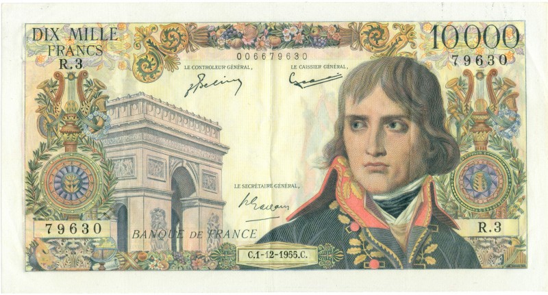 World Banknotes - France - 10.000 Francs 1-12-1955 Napoleon Bonaparte (P. 136a) ...